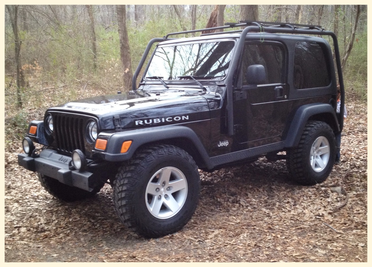 Our 10 year old Jeep. No power locks, power windows, or power seats… perfect.
2004 Jeep Rubicon.