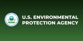 Environmental Protection Agency logo, green background.