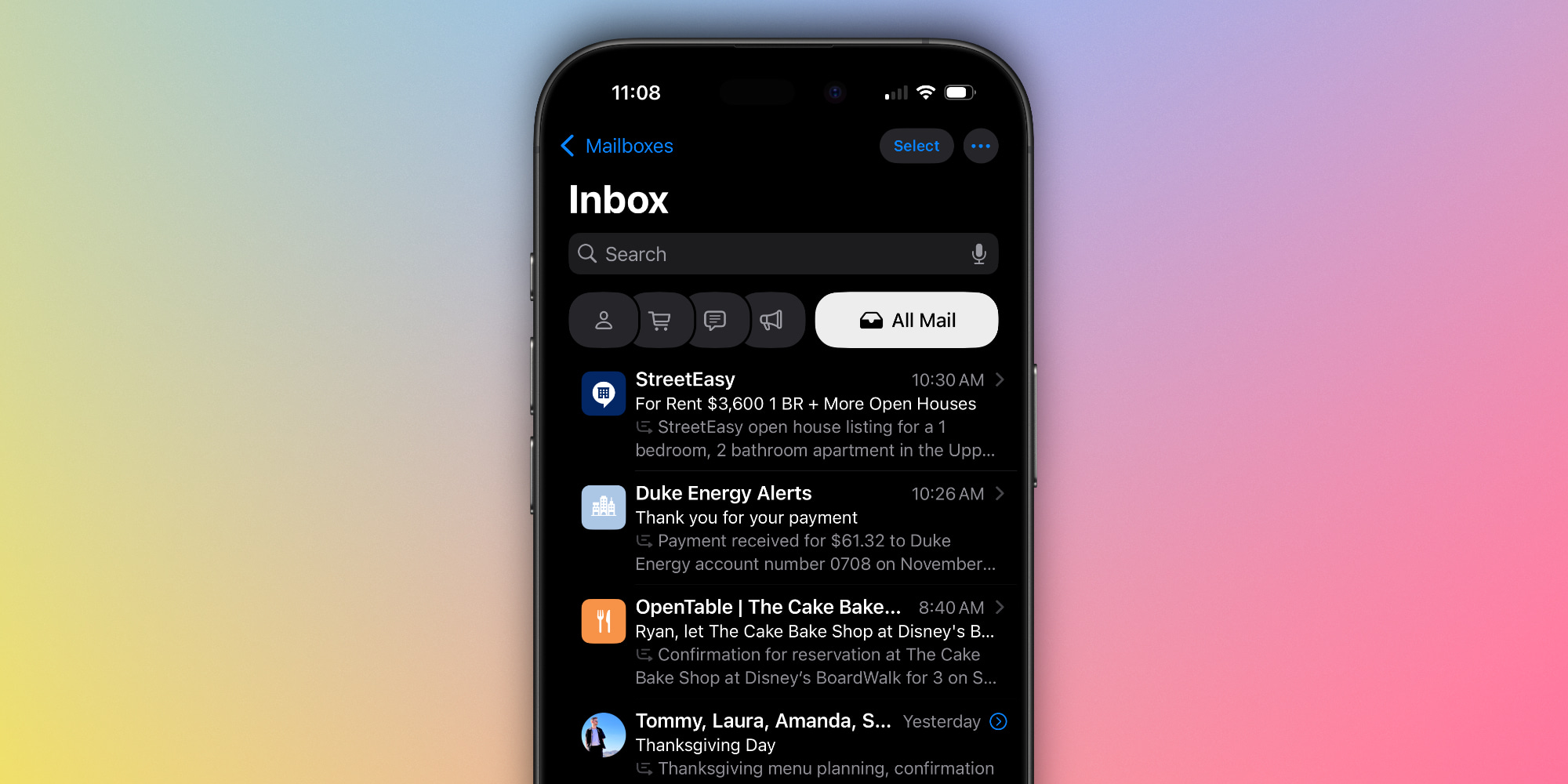 Mail iOS 18.2