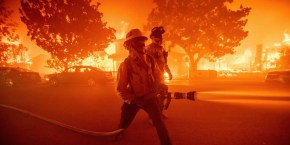 Tim Cook says Los Angeles wildfires are heartbreaking, Apple is donating | Photo shows firefighters tackling the blaze