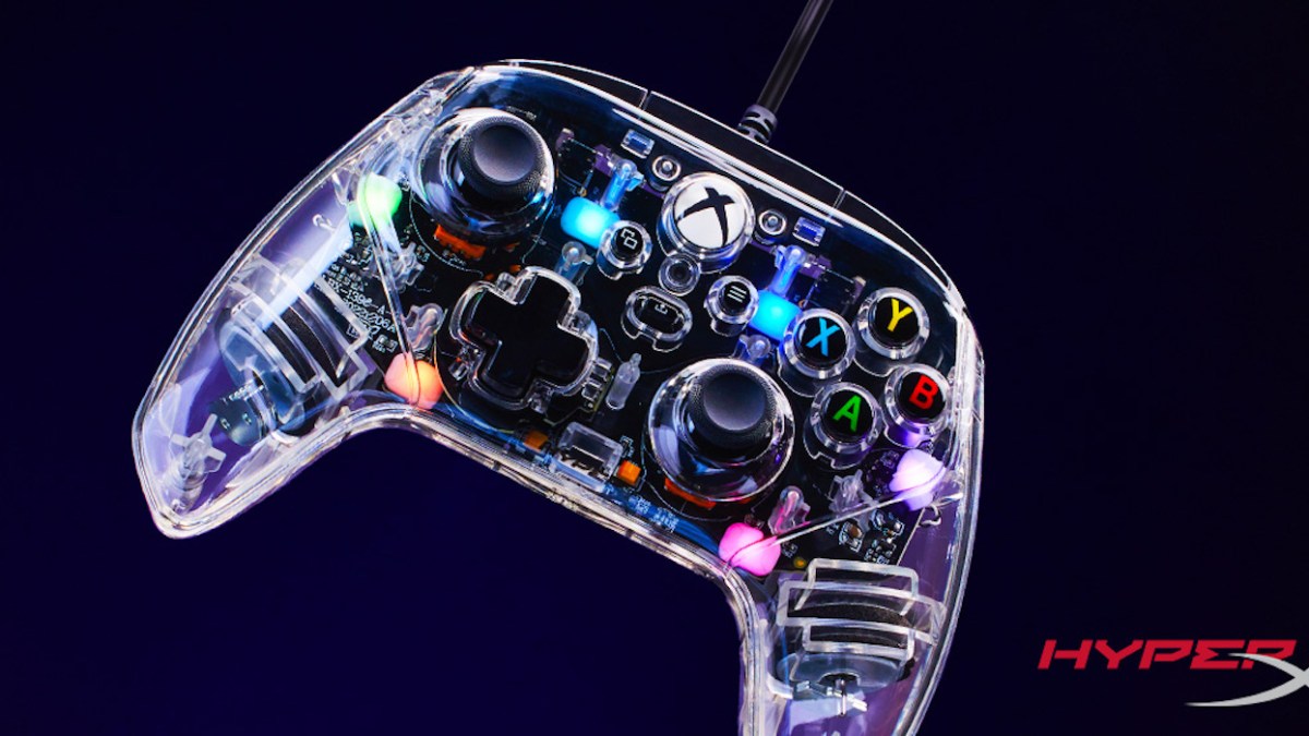 transparent Xbox controller from HyperX