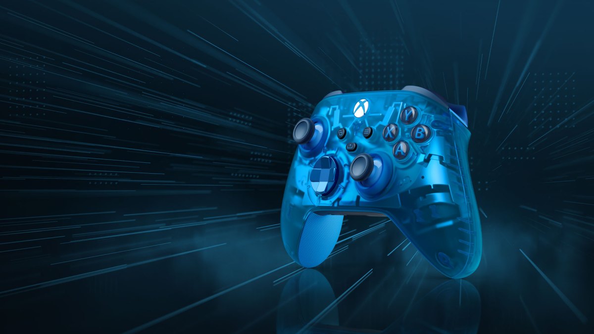 official new SkyBlue transparent Xbox gamepad