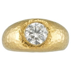 A 22ct gold diamond-set gypsy ring