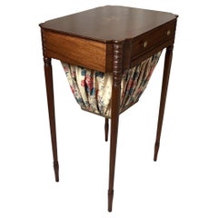 A late 19th Century Walnut inlaid Sewing Table 