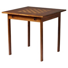 A rosewood chess table, Denmark 1960-70s