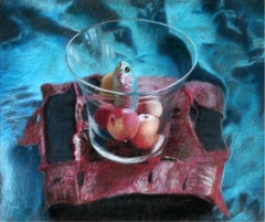 Nature morte - XXe siècle, figuratif pastel, coloré