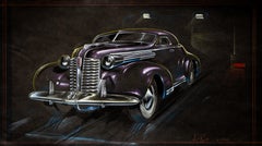 Art Deco Buick Car 1937 Design Mid-20th Century American Modern Illustration