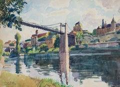 Aquarelle de La Roche Posay par Ludovic-Rodo Pissarro