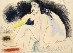 Pablo Picasso Drawing, Nude Female Figure