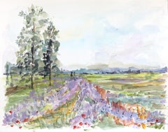 Wilde Blumen - Aquarell Natur Landschaft Malerei auf Papier