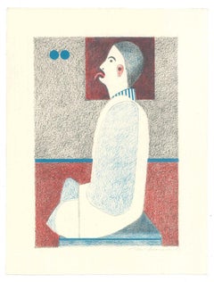 Figure - Lithograph by Alfonso Avanessian - 1969