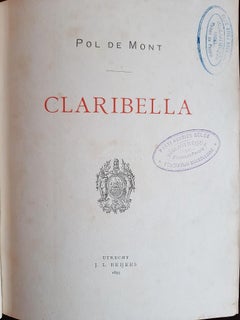 Claribella- Rare book Illustrated by Fernand Edmond Jean Marie Khnopff - 1893