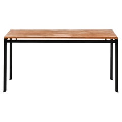 Academy Table in Black Lacquered Steel and Pine by Poul Kjærholm, 1950's