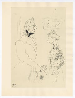 "La visite du médecin" lithographie