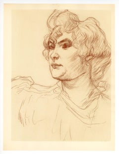 "Tête de jeune femme" lithograph