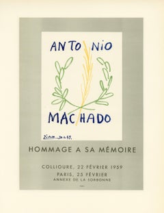 "Hommage à Antonio Machado" lithograph poster