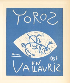 "Toros en Vallauris" lithograph poster