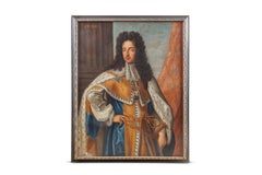 Großes und prächtiges Ölgemälde auf Leinwand von König William III (1672-1702)