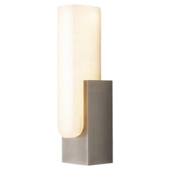 Agatha Sconce Alabaster, Lightly Aged Nickel