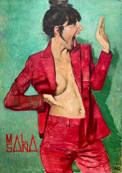 "Malasaña". Figurative, Human figure, Realism, oil on canvas, feminist