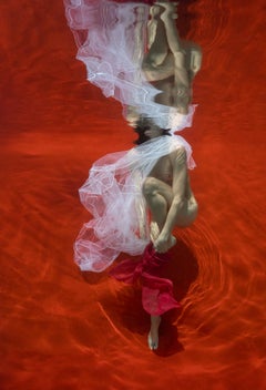 Blood and Milk V   - underwater nude photograph - print on aluminum 36" x 24"