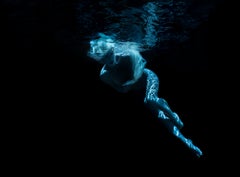 Blue Marilyn - underwater nude photograph - archival pigment print