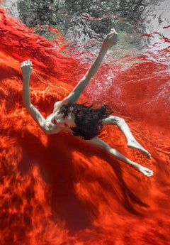 Wild Blood  - underwater nude photograph - archival pigment print 24x18"