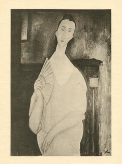 (after) Amedeo Modigliani "Femme à l'éventail"