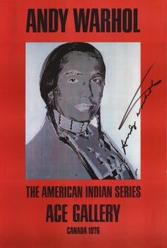 After Andy Warhol-American Indian HAND SIGNED