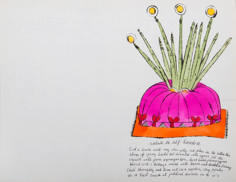 <i></noscript>Salade de Alf Landon</i>, from “Wild Raspberries,” 1959, by Andy Warhol