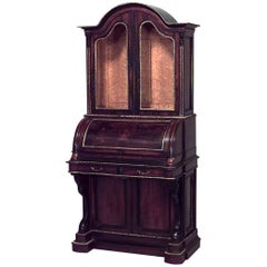 Federal Rosewood Roll Top Secretary