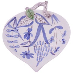 Leaf Shaped Serving Dish Faience, Stig Lindberg, Gustavsbergs Studio