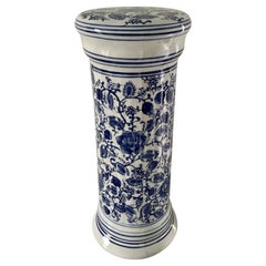 Chinoiserie Blue and White Porcelain Garden Stool