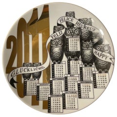 Fornasetti Calender Plate 2011 Porcelain n.44 Italy 