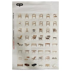 Hans Wegner Furniture poster by PP Mobler 2006 vintage Danish Design