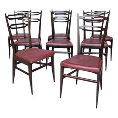 Set of 8 Fine French 1950s Dining Chairs by Maurice Flachet