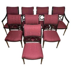 1960's Dorothy Draper Regency Dining Chairs for Henredon, set of 8