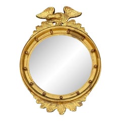 Vintage Regency Gilt Federal Convex Eagle Mirror