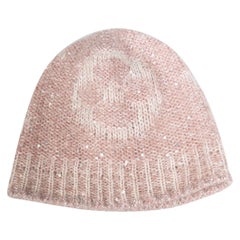 Louis Vuitton Pink Wool Sequinned Monogram Beanie