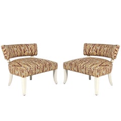 Pair of Elegant Slipper Chairs in the Manner of Billy Haines