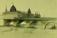 Peinture française du Pont Nôtre-Dame, Paris, C. 1915