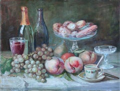 Mid Century Still Life with Pastries and Fruit