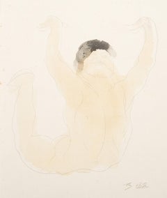 Male Acrobat, Impressionist Lithograph by Auguste Rodin