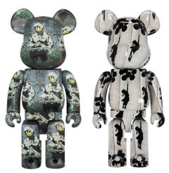 Bearbrick - Ensemble Riot Cop & Flying Balloons Girl 400 % (d'après Banksy BE@RBRICK)