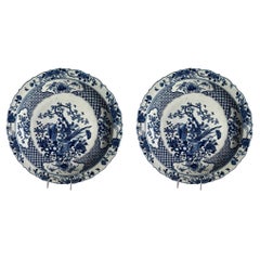 Blue And White Chinese Chargers A Pair