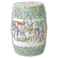 Chinese Famille Rose Garden Stool c. 1900