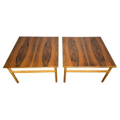 Classic Scandinavian Design , Pair Rosewood & Teak Tables by Grete Jalk / 