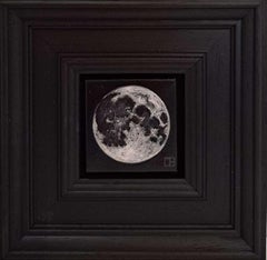 Heller Vollmond Pocket Serie 3, Originalgemälde, zeitgenössisch, Realist