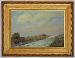 "OLD PATH HOME" TEXAS LANDSCAPE  CIRCA 194Os HEAVEY IMPASTO.