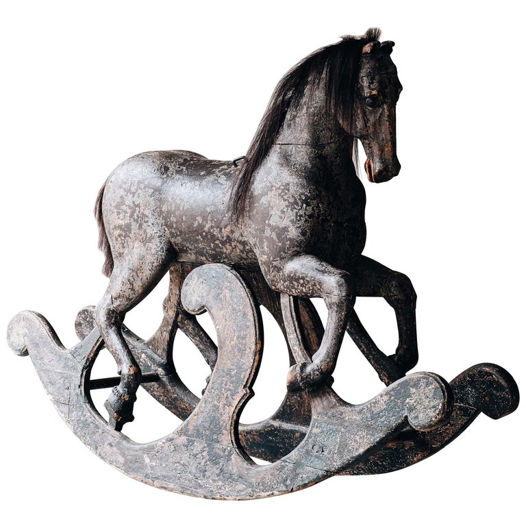 Swedish wooden rocking horse, ca. 1750